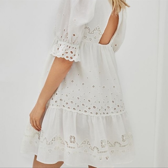 Anthropologie Audrina eyelet dress open back - Picture 2 of 11